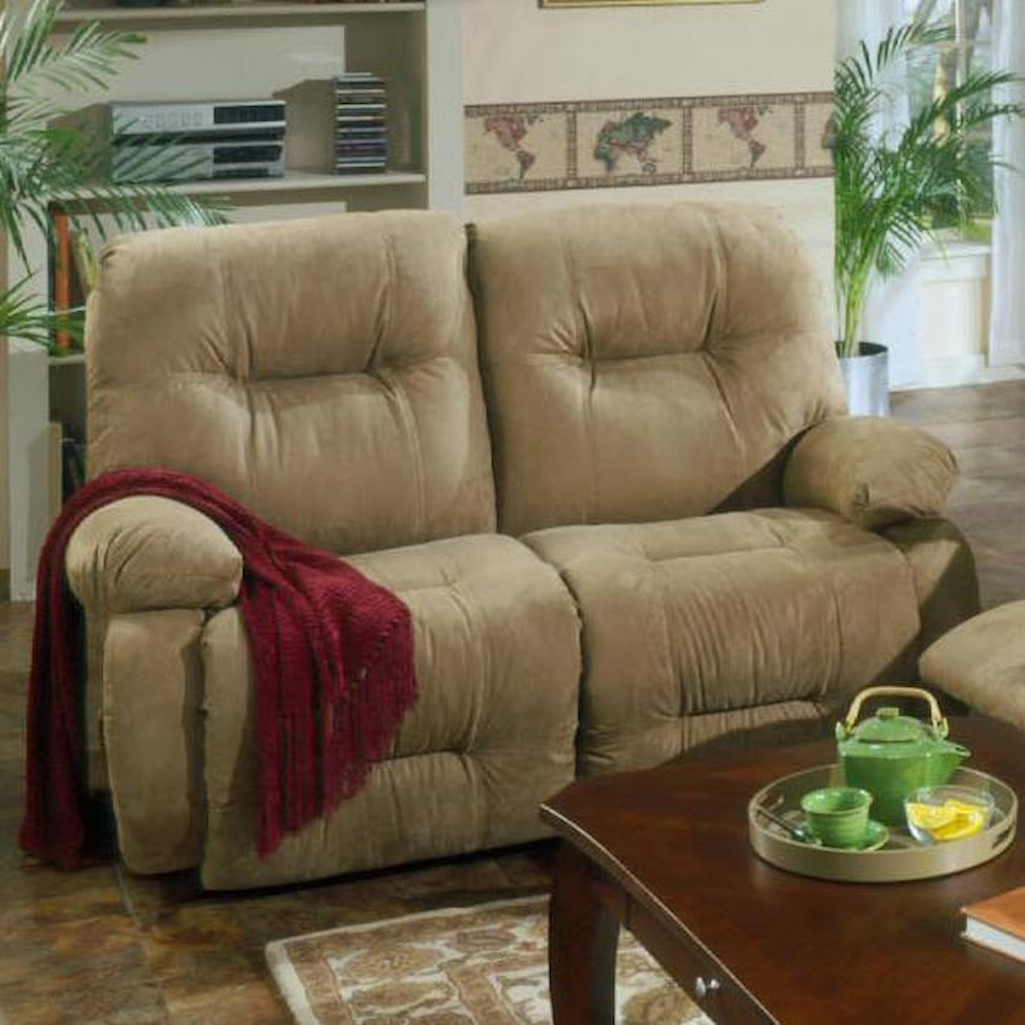 Best Home Furnishings Brinley 2 L700RA4 Space Saver Reclining Loveseat
